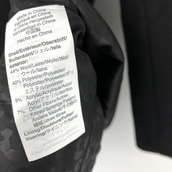 J. Crew Factory Bow Detail Peacoat Womens Size 10 Black Wool Blend NEW - Picture 7 of 7